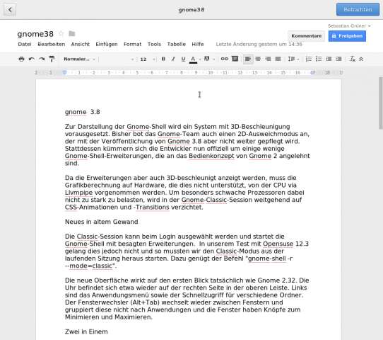 ...erlaubt das direkte Bearbeiten.