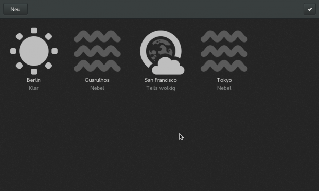 Die Wetter-Anwendung...