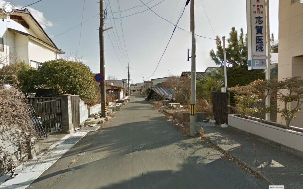 Aber auch dort gibt es eingestürtzte Häuser. (Bild: Google/ Screenshot: Golem.de)