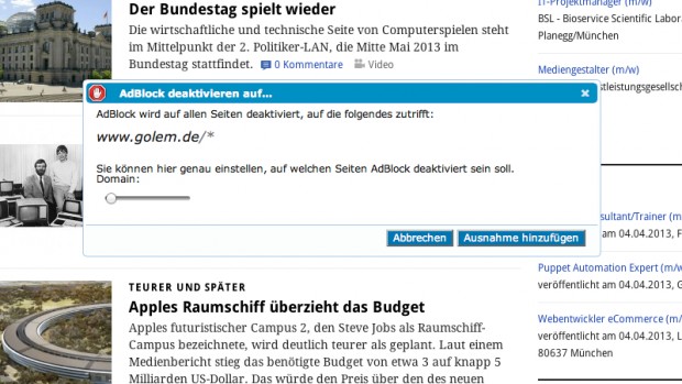 Adblock unter Safari deaktivieren