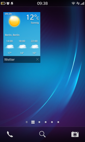 ... schaltet es auf dem Startbildschirm in eine Widget-Ansicht um. (Screenshot: Golem.de)