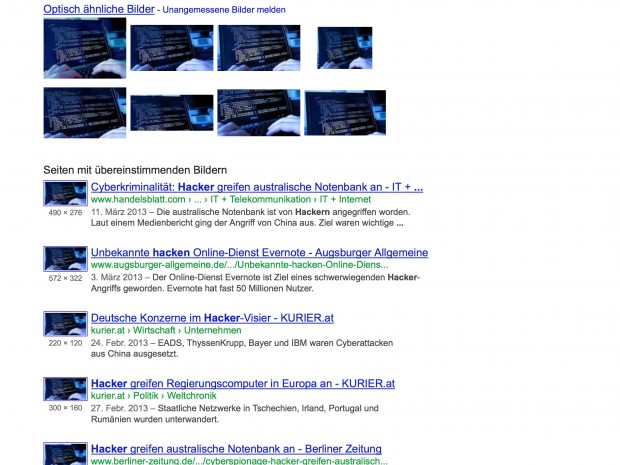 Treffer bei Googles Bildersuche (Google/Screenshot: Golem.de)