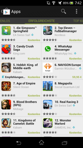Bisheriger Play Store 3 - App-Bereich (Bld: Google/Screenshot: Golem.de)