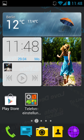 Diese wirken sich unter anderem auf die Icons, das Hintergrundbild und die Benachrichtigungstöne aus. (Screenshot: Golem.de)