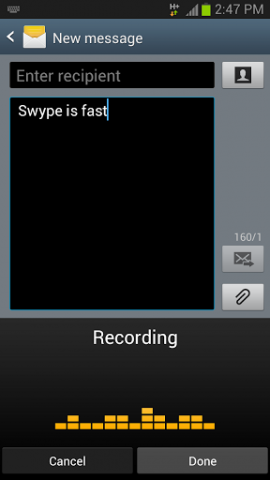 Swype 1.5 für Android (Bild: Nuance)