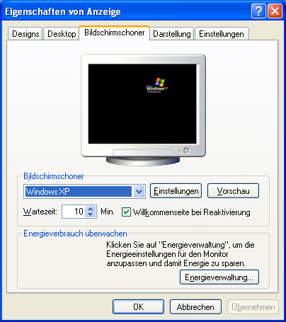 Windows XP (Screenshot Golem.de/Andreas Sebayang)