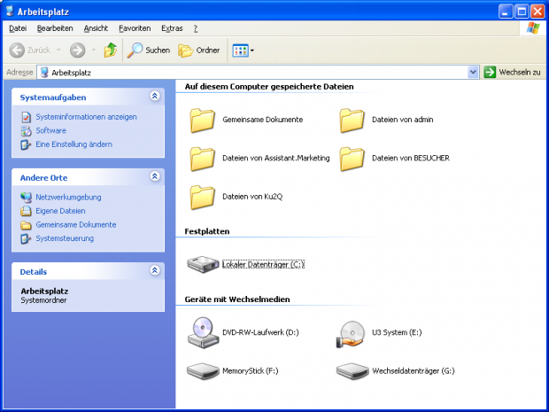 Windows XP (Screenshot Golem.de/Andreas Sebayang)