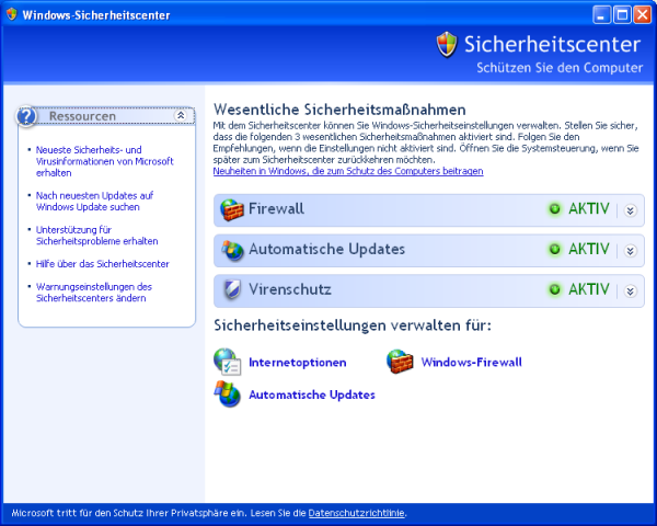 Windows XP (Screenshot Golem.de/Andreas Sebayang)