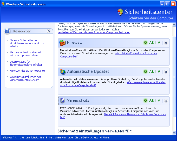 Windows XP (Screenshot Golem.de/Andreas Sebayang)