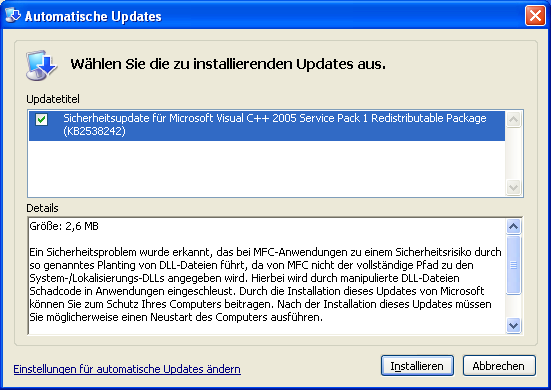 Windows XP (Screenshot Golem.de/Andreas Sebayang)