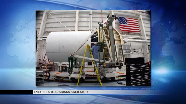 Sie simulierte die Raumfähre Cygnus, die künftig Versorgungsgüter zur ISS bringen soll. (Grafik: Orbital Sciences)