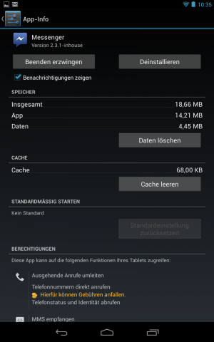 Auch der Messenger ist Teil des Gesamtpakets. (Screenshot: Golem.de)