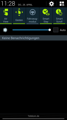 Die Zusatzfunktionen lassen sich über die Schnelleinstellungsleiste aktivieren. (Screenshot: Golem.de)