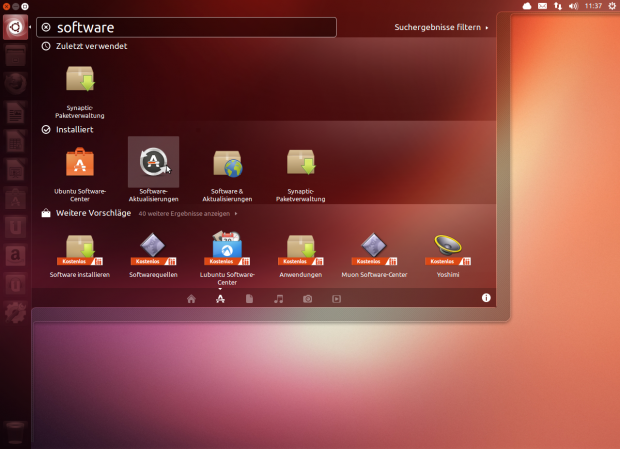 ...mit neuen Icons für das Software Center (Screenshot: Golem.de)