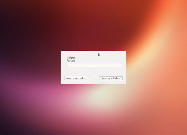 Die Bildschirmsperre leider noch nicht. (Screenshot: Golem.de)