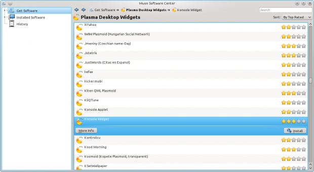 Das Muon Software Center erlaubt die Installation von Plasma-Widgets. (Bild: Kubuntu.org/CC BY-SA 3.0)