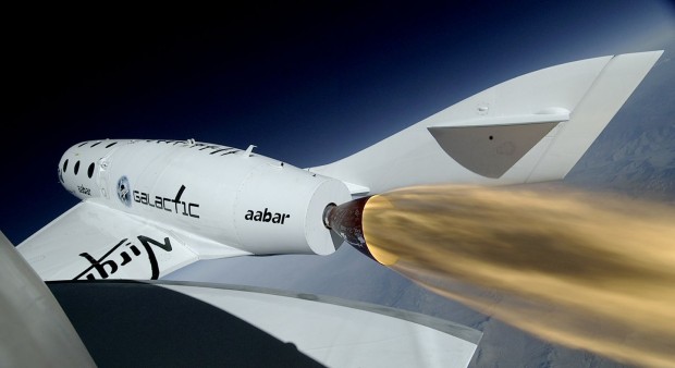 Es brannte 16 Sekunden und beschleunigte das Spaceship Two auf Überschallgeschwindigkeit (Mach 1,2). (Foto: Virgin Galactic)