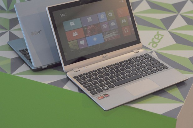 Acer zeigt am Rande der Veranstaltung auch sein neues Notebook mit AMDs Quadcore-APU Temash. (Foto: Andreas Sebayang/Golem.de)