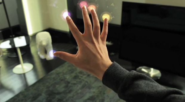 Dem Benutzer wird eine VR-Umgebung ins Sichtfeld eingeblendet (Bild: Kickstarter)