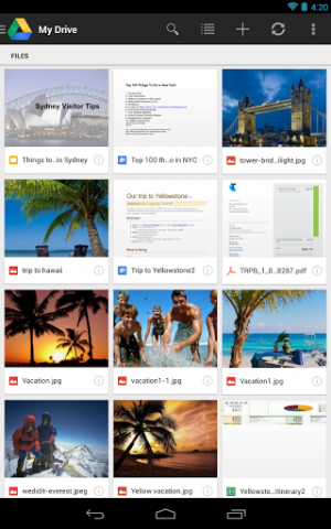 Google Drive für Android - neue Rasteransicht (Bild: Google)