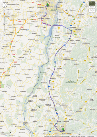 Google Maps mit Fahrradnavigation (Bild: Google)