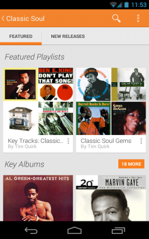 Google Play Music für Android (Bild: Google)