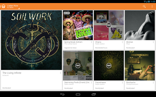 Google Play Music für Android (Bild: Google)