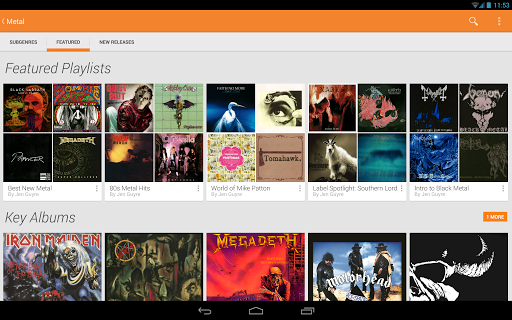 Google Play Music für Android (Bild: Google)