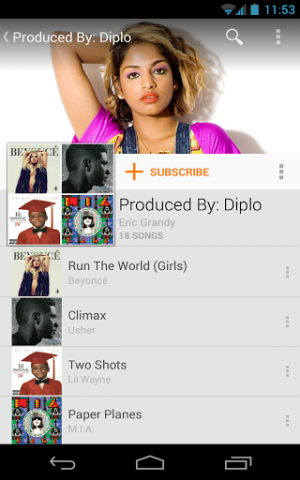 Google Play Music für Android (Bild: Google)