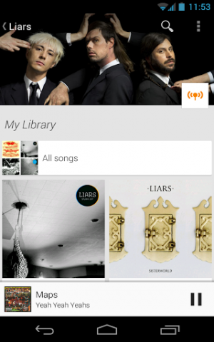 Google Play Music für Android (Bild: Google)