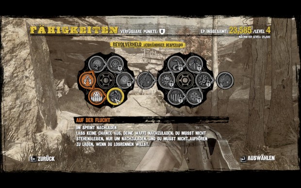 Mit den gesammelten Erfahrungspunkten kann der Spieler einige Extra-Skills freischalten.