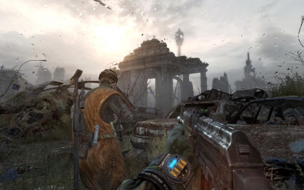 Auch an der Oberwelt sind wir unterwegs - mit Gasmaske natürlich.