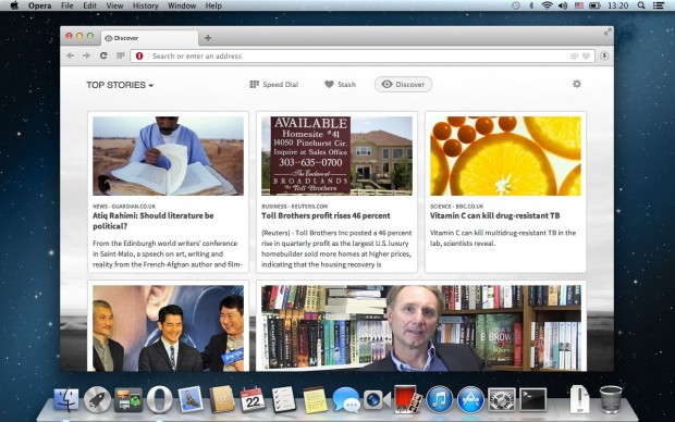 Neue Discover-Funktion in Opera 15