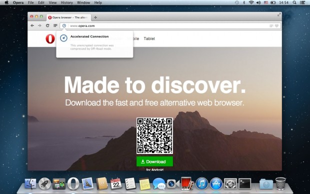 Opera 15 weiterhin mit Oper Turbo