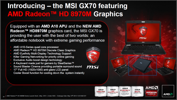 AMD stellt die Radeon HD 8970M vor.