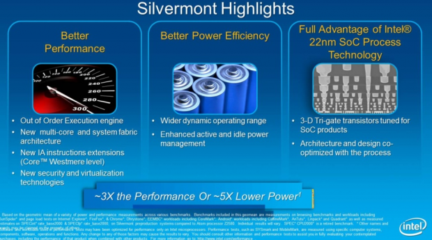 Intel stellt neue Atom-Architektur Silvermont vor.
