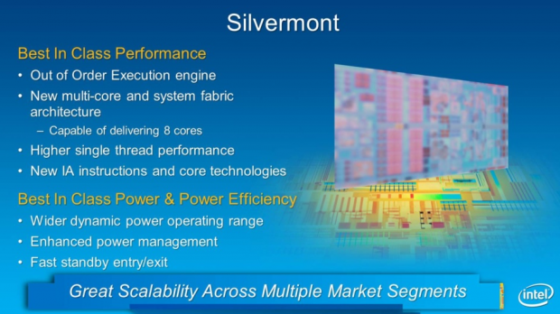 Intel stellt neue Atom-Architektur Silvermont vor.