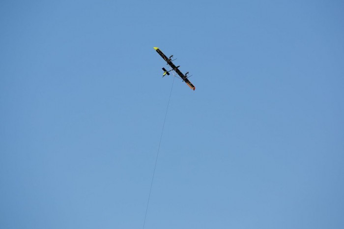 Es ist mit einem Halteseil mit der Bodenstation verbunden. (Foto: Makani Power)