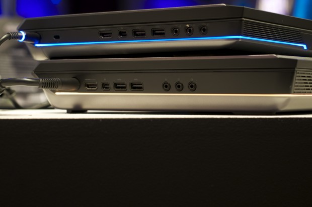 Alienware 18 (unten) und 17 (oben) (Foto: Andreas Sebayang/Golem.de)