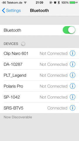 Bluetooth-Einstellungen (Screenshot: Golem.de)