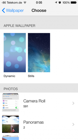 Die neuen Standardhintergr&uuml;nde (Screenshot: Golem.de)