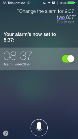 Siri im neuen Design (Screenshot: Golem.de)