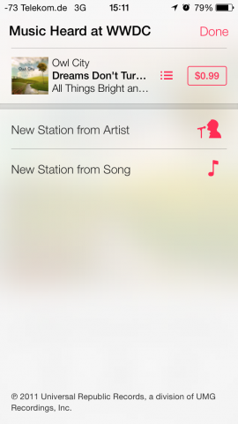 iTunes Radio (Screenshot: Golem.de)