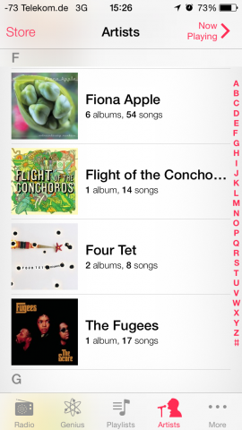 Der Musikkatalog wird neu pr&auml;sentiert. (Screenshot: Golem.de)