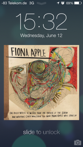 Musik auf dem Sperrbildschirm (Screenshot: Golem.de)