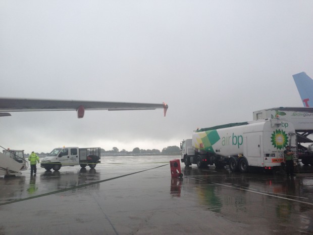 Schlechtes Wetter auf dem Flughafen von Bristol... (Foto: Andreas Sebayang/Golem.de)
