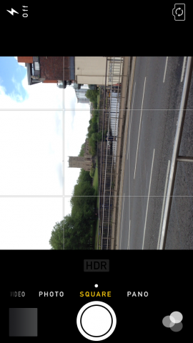 Die Kamera-App mit der Einstellung f&uuml;rs Aquare-Format (Screenshot: Golem.de)