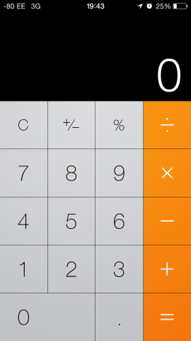 Der neue Taschenrechner in der einfachen... (Screenshot: Golem.de)