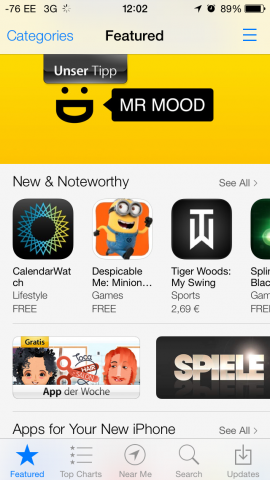 Auch der iTunes Store wurde  &uuml;berarbeitet. (Screenshot: Golem.de)