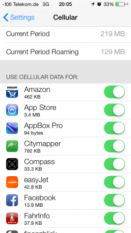Am Ende des Tests haben wir immerhin ein Drittel der Daten im Roaming verwendet. (Screenshot: Golem.de)